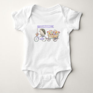 Lokaal geteelde Hedgehog Baby Bodysuit - Lavendel