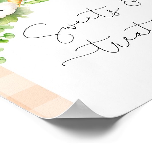 Lokaal geteelde Herfst pompoen Snoep en lekkers Poster (Hoek)