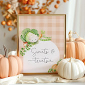 Lokaal geteelde Herfst pompoen Snoep en lekkers Poster