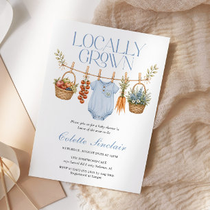 Lokaal Geteelde Jongens Boerenmarkt Baby Shower Kaart