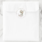 Lokaal geteelde kleine spruitbloesem retouradres ronde sticker (Tas)