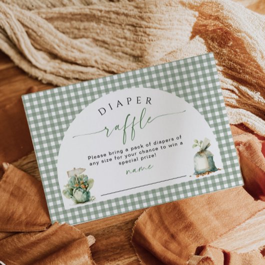 Lokaal geteelde luier Raffle Insert Kaart Salie Gr