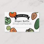 Lokaal geteelde plantaardige witte luier Raffle Ti Informatiekaartje (Voorkant)