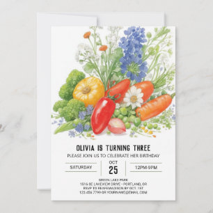 Lokaal geteelde veggie verjaardag kaart
