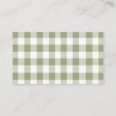 Lokaal geteelde verse markt luier Raffle Gingham Informatiekaartje (Achterkant)