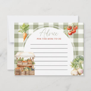 Lokaal geteelde versmarkt Baby shower advies Kaart