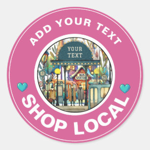 LOKAAL WINKELEN RONDE STICKER