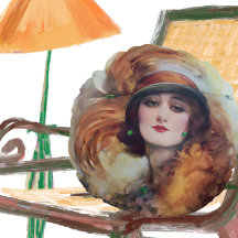 Lokaas van de groene ogen vintage vrouw