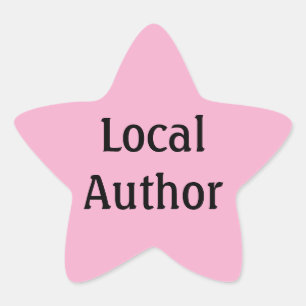 Lokale Auteur Roze Ster Stickers