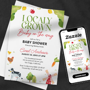 Lokale Baby op Komst Boer Baby Shower Kaart