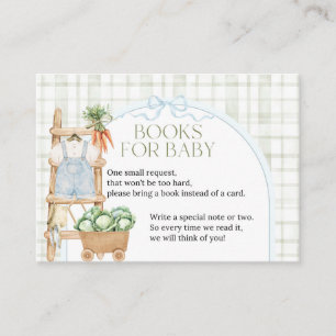 Lokale Baby Shower Jongens Boeken voor Baby Informatiekaartje