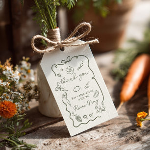 Lokale Baby Shower Met Rustieke Boerenmarkt Cadeaulabel