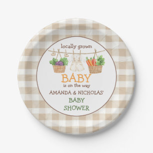 Lokale baby shower papieren bordje
