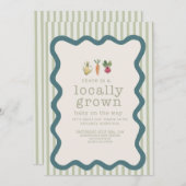 Lokale Baby Shower Uitnodiging  (Voorkant / Achterkant)