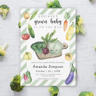 Lokale Babyboerenmarkt Baby Shower Kaart