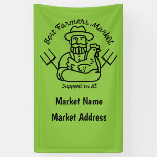 Lokale boerenmarkt spandoek