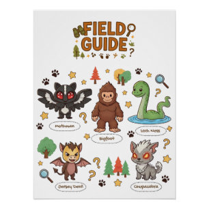 Lokale Cryptid Field Guide Funny Monster Hunter Perfect Poster