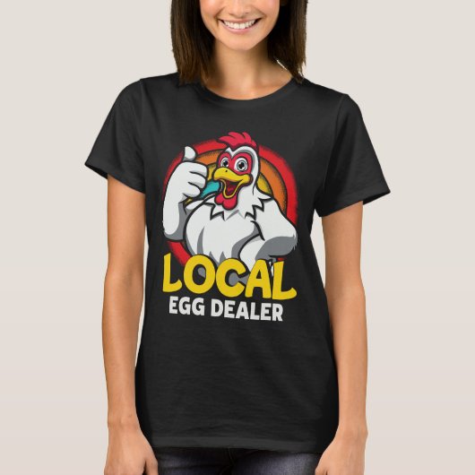 Lokale eierhandelaar Funny Chicken Lover Boerderij T-shirt (Voorkant)