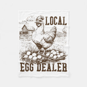 Lokale Eierhandelaar Kippenliefhebber Paas Retro T Fleece Deken