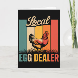 Lokale eierhandelaar rooster Pasen Grappige kippen Kaart