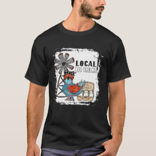 Lokale Eierhandelaren Kippenboerderij Boer T-shirt