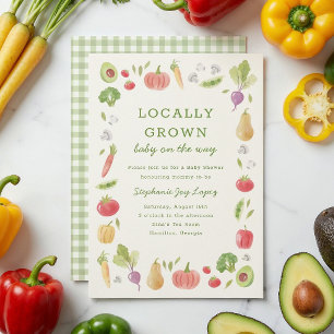 Lokale Groenten Baby Shower van de Boerenmarkt Kaart