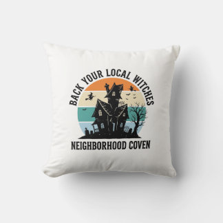 Lokale Heks Halloween Spoken Huis Retro Kunst Kussen