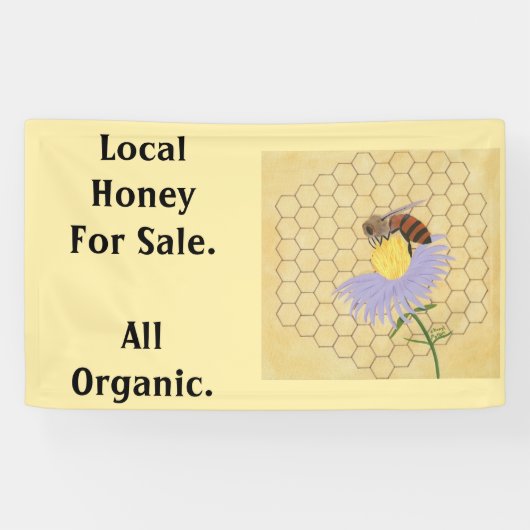 Lokale honing voor verkoop Honeybee Banner (Horizontaal)