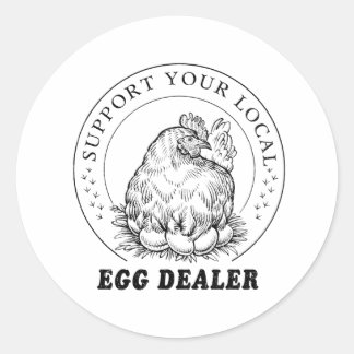Lokale kippeneieren Dealer Funny Ronde Sticker