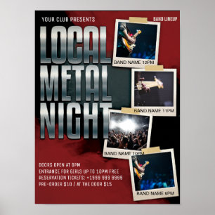 Lokale metalen Show   Gig   Club   Blaasbrochure Poster