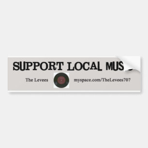 Lokale muziek ondersteunen! bumpersticker