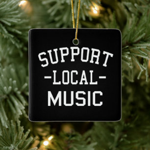 Lokale muziek ondersteunen keramisch ornament