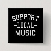 Lokale muziek ondersteunen vierkante button 5,1 cm (Voorkant)
