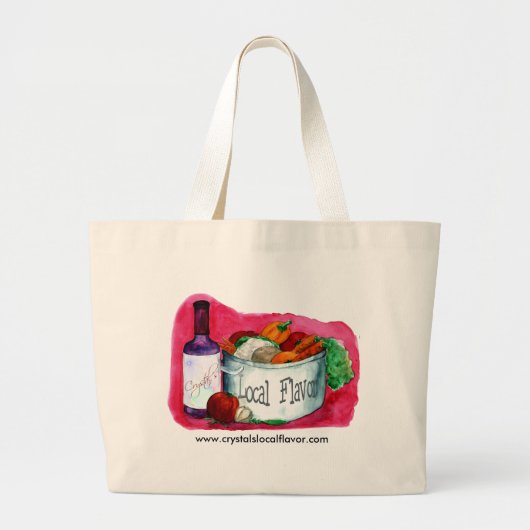Lokale smaakzak van Crystal Grote Tote Bag (Voorkant)