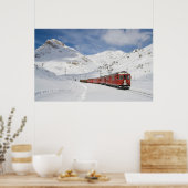 Lokale trein op de lijn Bernina Poster (Keuken)