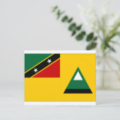 Lokale vlag van Saint Kitts Nevis Briefkaart (Staand voorkant)