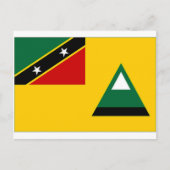 Lokale vlag van Saint Kitts Nevis Briefkaart (Voorkant)