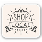 Lokale winkel sticker (Voorkant)