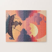 Lokale zonsondergang Gevist Legpuzzel (Horizontaal)