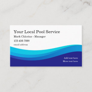Lokale zwembadservice visitekaartje