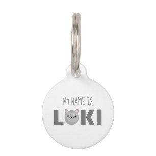 Loki Gray of Ginger Cat Pet ID Tag Huisdierpenning