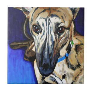 Loki - Lurcher dog Tegeltje