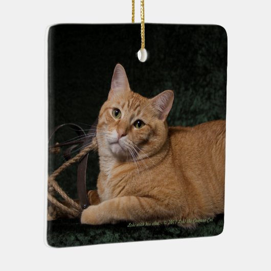 Loki met sled keramisch ornament (Rechts)