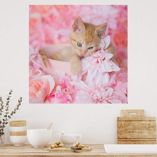 Loki Pink Floral Poster (Keuken)