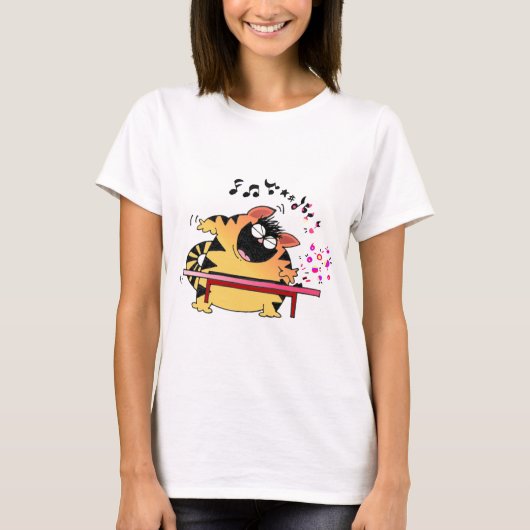 LOL Cats | Fat Musical Cat T-shirt (Voorkant)