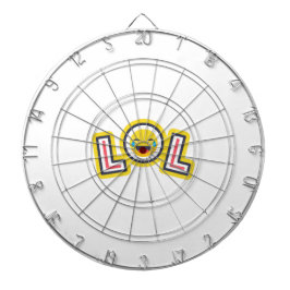 LOL Emoji Custom Dartboard - Fun Laugh Out Loud Dartbord