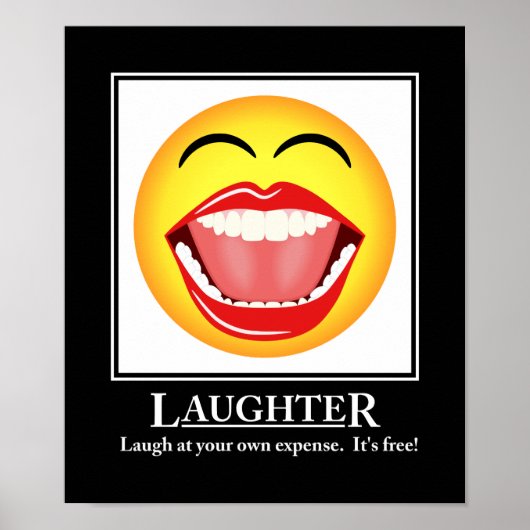 LOL Face rire Motivation Poster Imprimer (Devant)