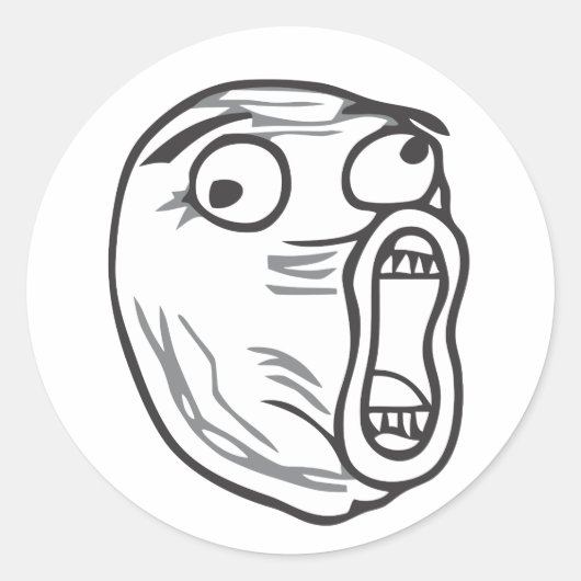 LOL Face Ronde Sticker (Voorkant)