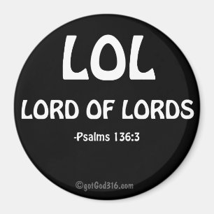 LOL gotGod316.com Scripture Magneet