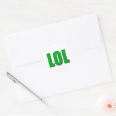 LOL groen Ronde Sticker (Envelop)